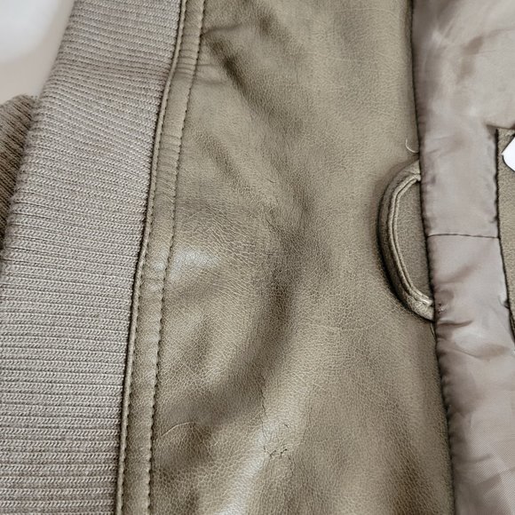 Bernardo Woman's Vegan Leather Motor Cycle/Bomber Style Jacket, Dark Tan, Size M - Picture 14 of 15